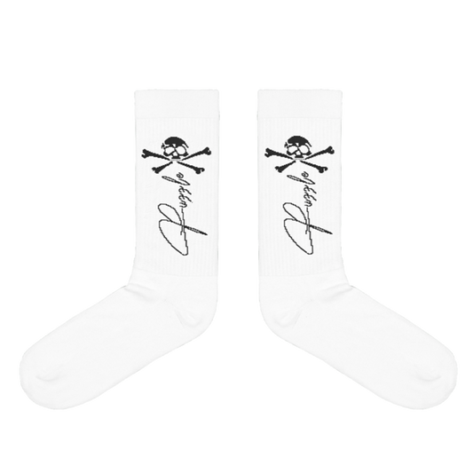 White Skull Socks
